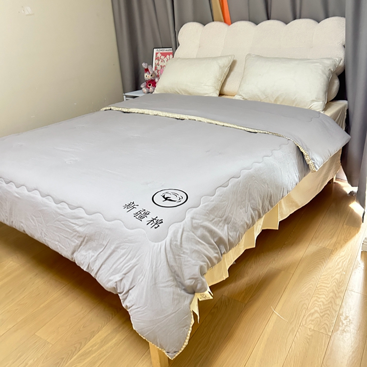 91家纺网 家纺一手货源 找家纺 招财星家纺 2025新款A类原棉千鸟格新疆棉花被被芯被子 千鸟格-绅士灰