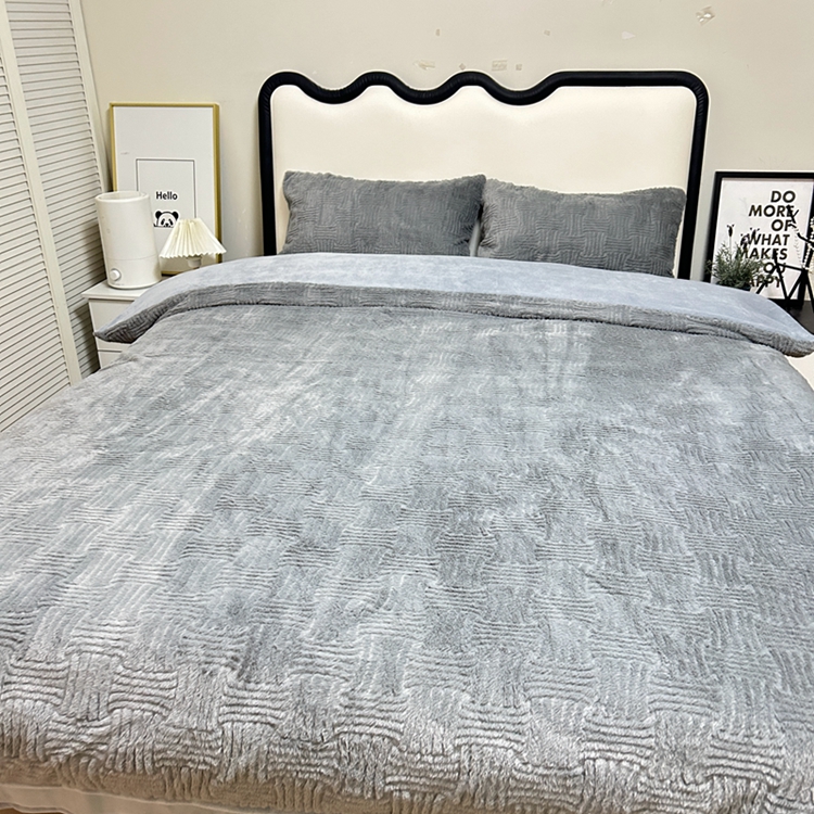 91家纺网 家纺一手货源 找家纺 （总）N先生 2024新款兔毛绒牛奶绒四件套-罗拉系列