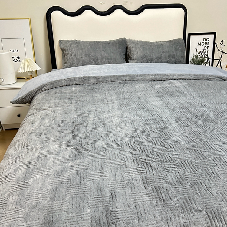 91家纺网 家纺一手货源 找家纺 （总）N先生 2024新款兔毛绒牛奶绒四件套-罗拉系列