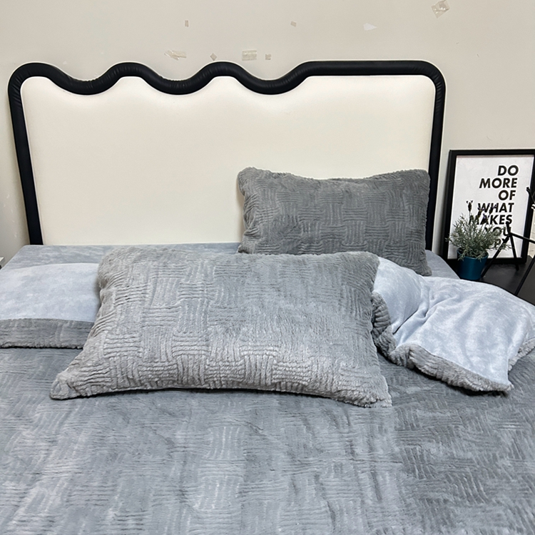 91家纺网 家纺一手货源 找家纺 （总）N先生 2024新款兔毛绒牛奶绒四件套-罗拉系列