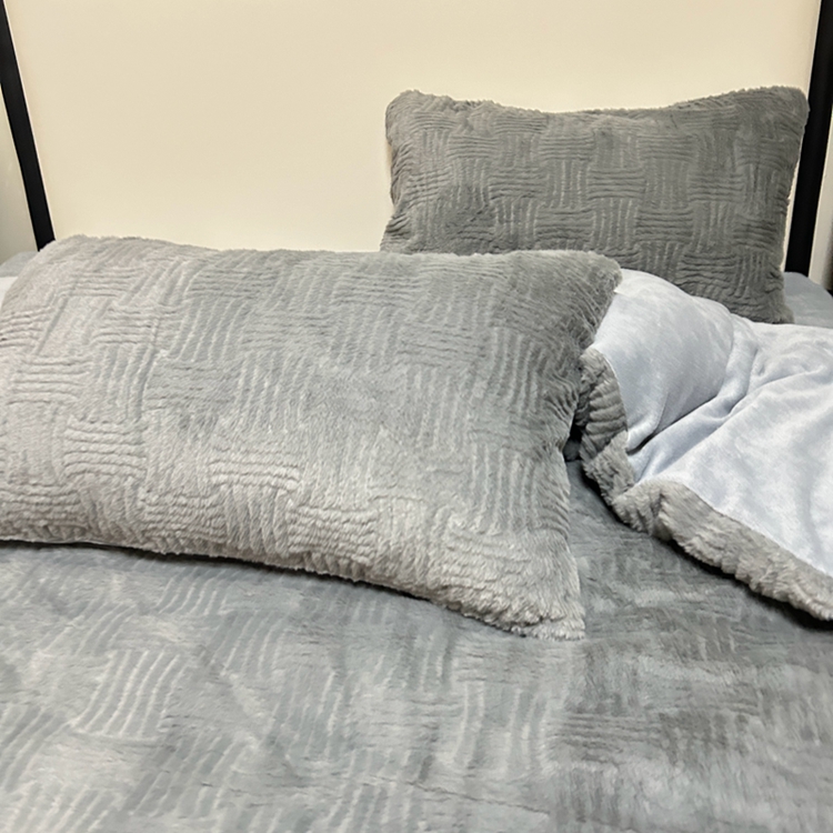 91家纺网 家纺一手货源 找家纺 （总）N先生 2024新款兔毛绒牛奶绒四件套-罗拉系列