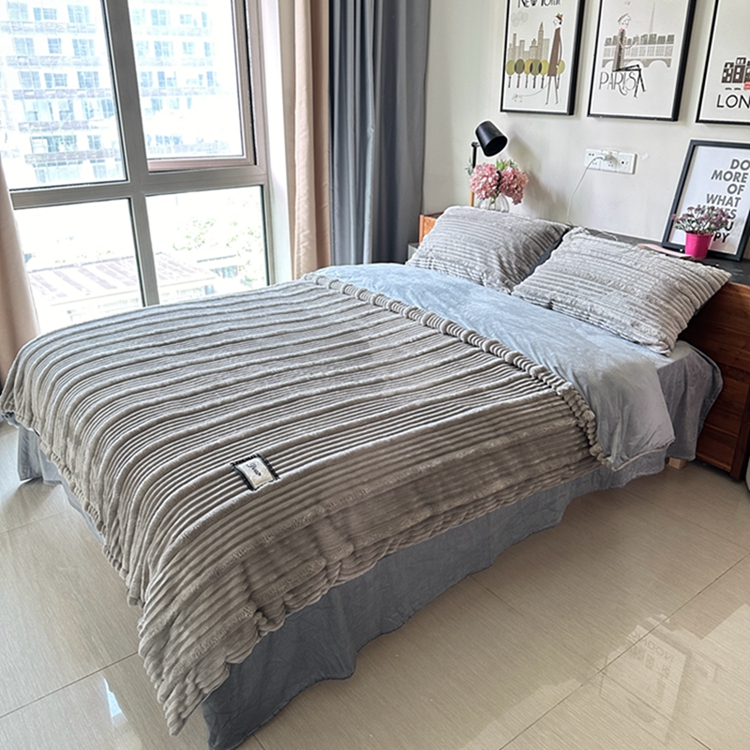 91家纺网 家纺一手货源 找家纺 （总）2025新款秋冬澳密绒保暖四件套-雪瑞系列（含买家秀 ）