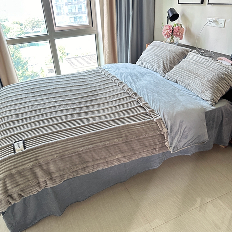 91家纺网 家纺一手货源 找家纺 （总）2025新款秋冬澳密绒保暖四件套-雪瑞系列（含买家秀 ）