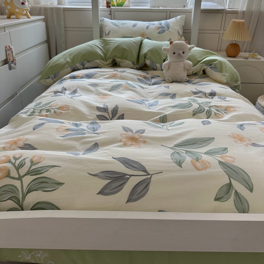 91家纺网 家纺一手货源 找家纺 （总）西域种棉人 2025新款纯棉大学生宿舍100%新疆棉三件套全棉四件套