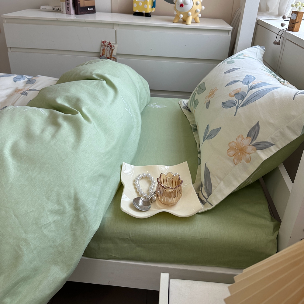 91家纺网 家纺一手货源 找家纺 （总）西域种棉人 2025新款纯棉大学生宿舍100%新疆棉三件套全棉四件套