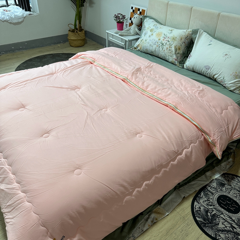 91家纺网 家纺一手货源 找家纺 （总）招财星家纺 (提供买家秀）2025新款蚕蛹蛋白a类拉链款二合一子母被春秋被冬被加厚被子被芯