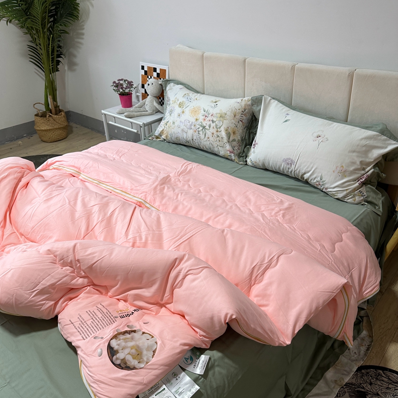 91家纺网 家纺一手货源 找家纺 （总）招财星家纺 (提供买家秀）2025新款蚕蛹蛋白a类拉链款二合一子母被春秋被冬被加厚被子被芯