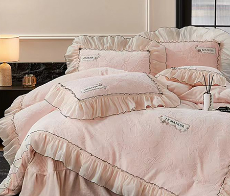 木兰花 91家纺网 货源网 一件代发 网上商城 找家纺 木兰花 床裙床盖款四件套