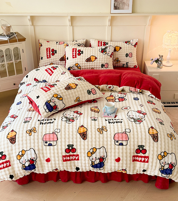 货源网 一件代发 网上商城 找家纺 梦纤绒 四件套,牛奶绒四件套