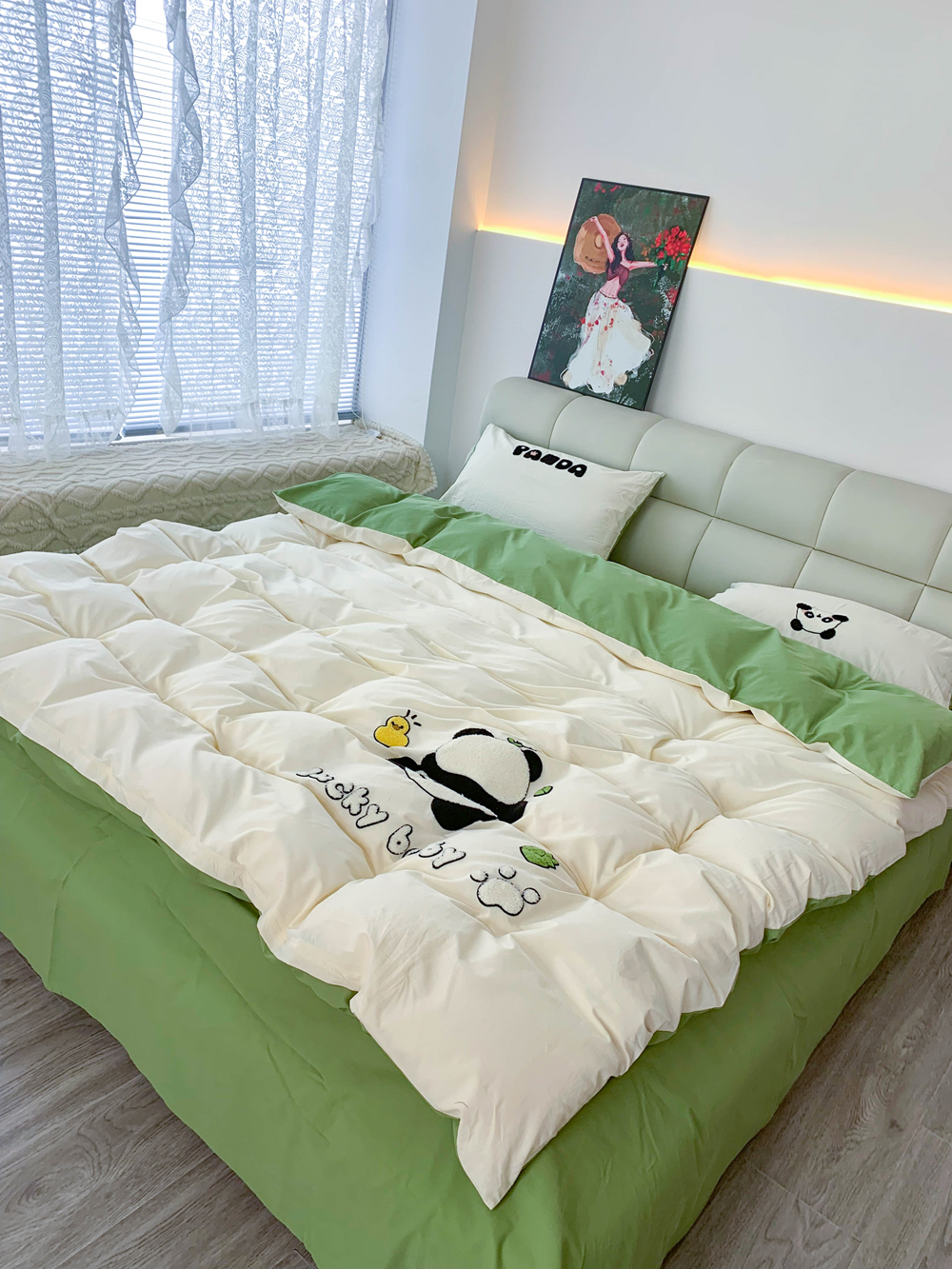 91家纺网 家纺一手货源 找家纺 （总）丽涵家纺 2026新款50S全棉纯棉水洗棉毛巾绣花四件套幸运圣诞