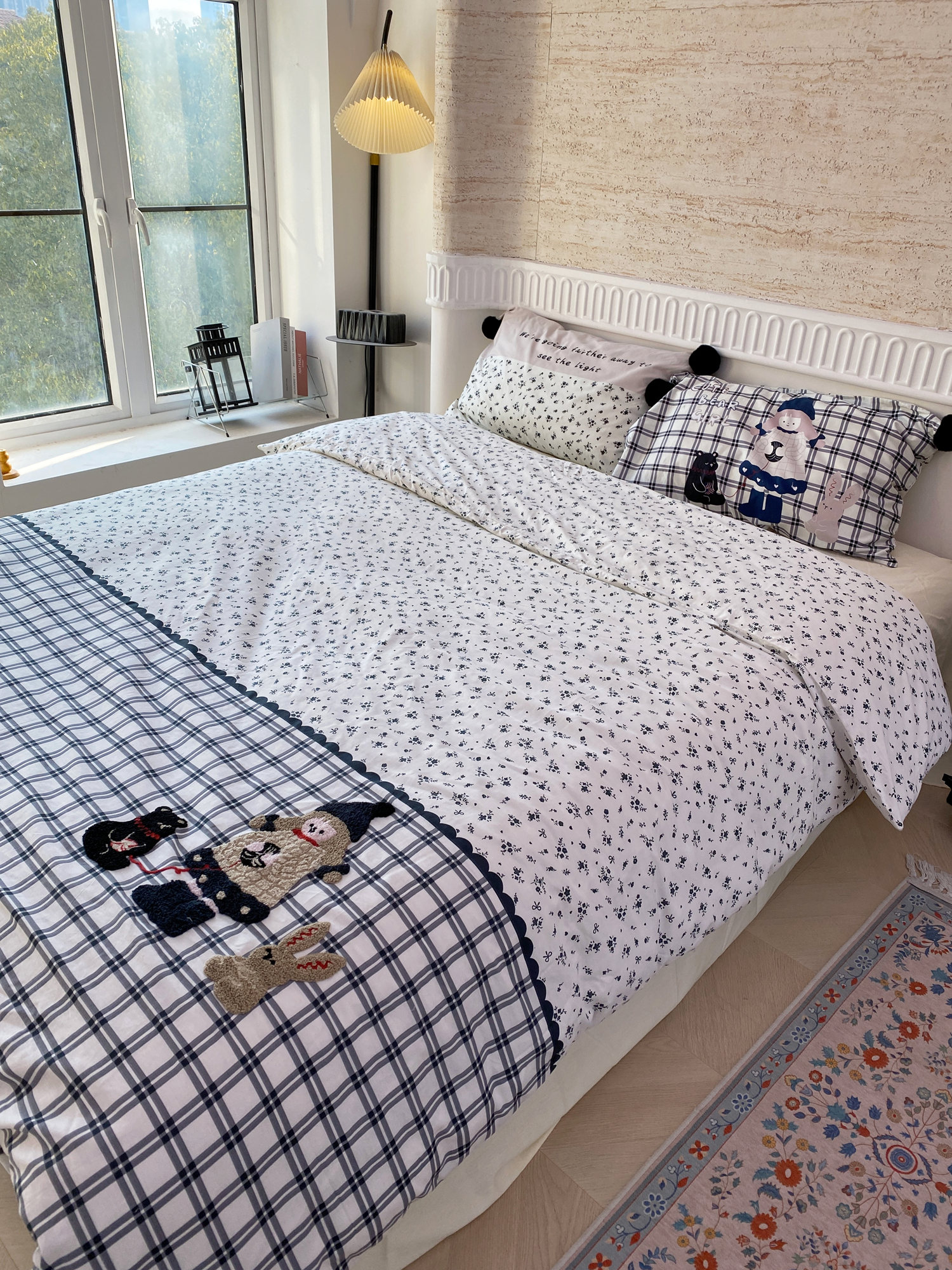 91家纺网 家纺一手货源 找家纺 （总）丽涵家纺 2026新款全棉数码印花毛巾绣四件套-少女派