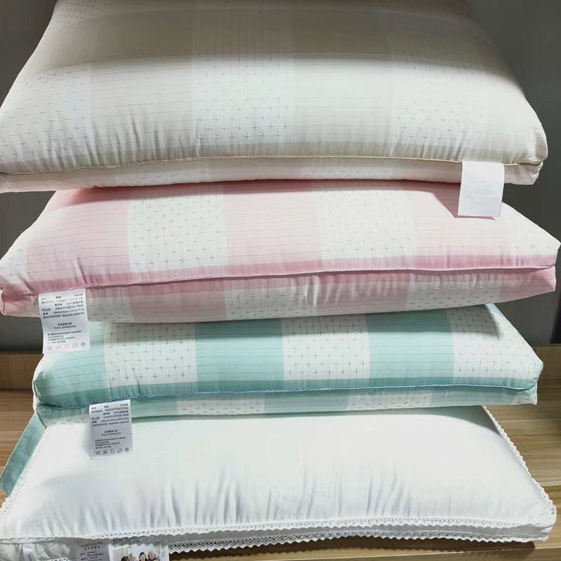 全棉简易热熔枕芯 宜家中软单人普通款枕头 一款三色 10个起发.jpg
