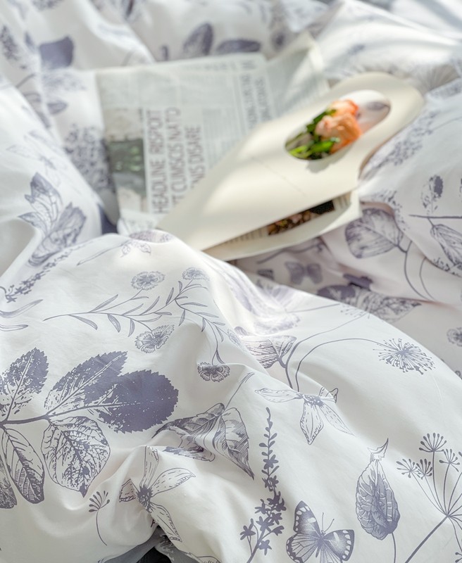 91家纺网 家纺一手货源 找家纺 顾里 2022新款13372全棉四件套-韩系全棉影棚图 枫叶情深