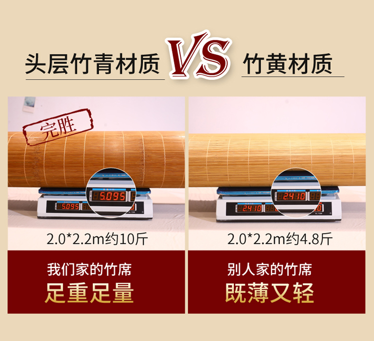 91家纺网 家纺一手货源 找家纺 (总)竹席夜笙 2022新款双面可折叠清凉亲肤席