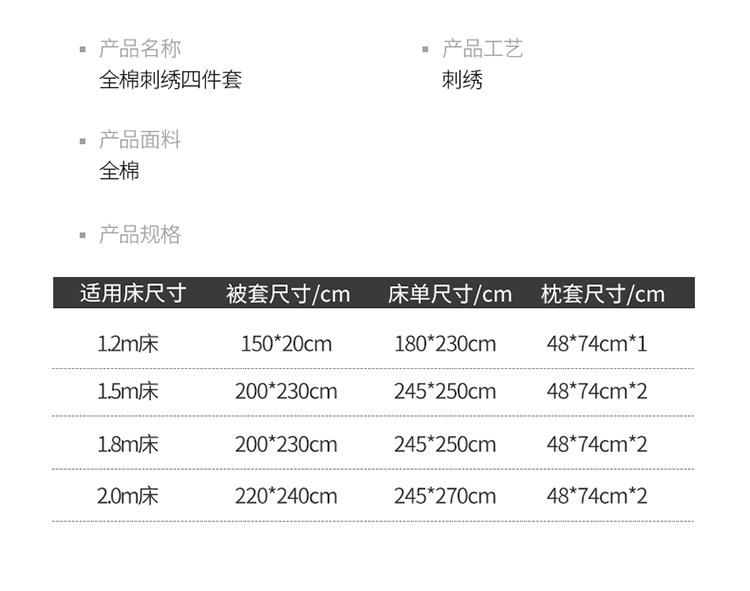 91家纺网 家纺一手货源 找家纺 查令2022高支高密100支新疆长绒棉刺绣四件套-格调系列 格调-山灰