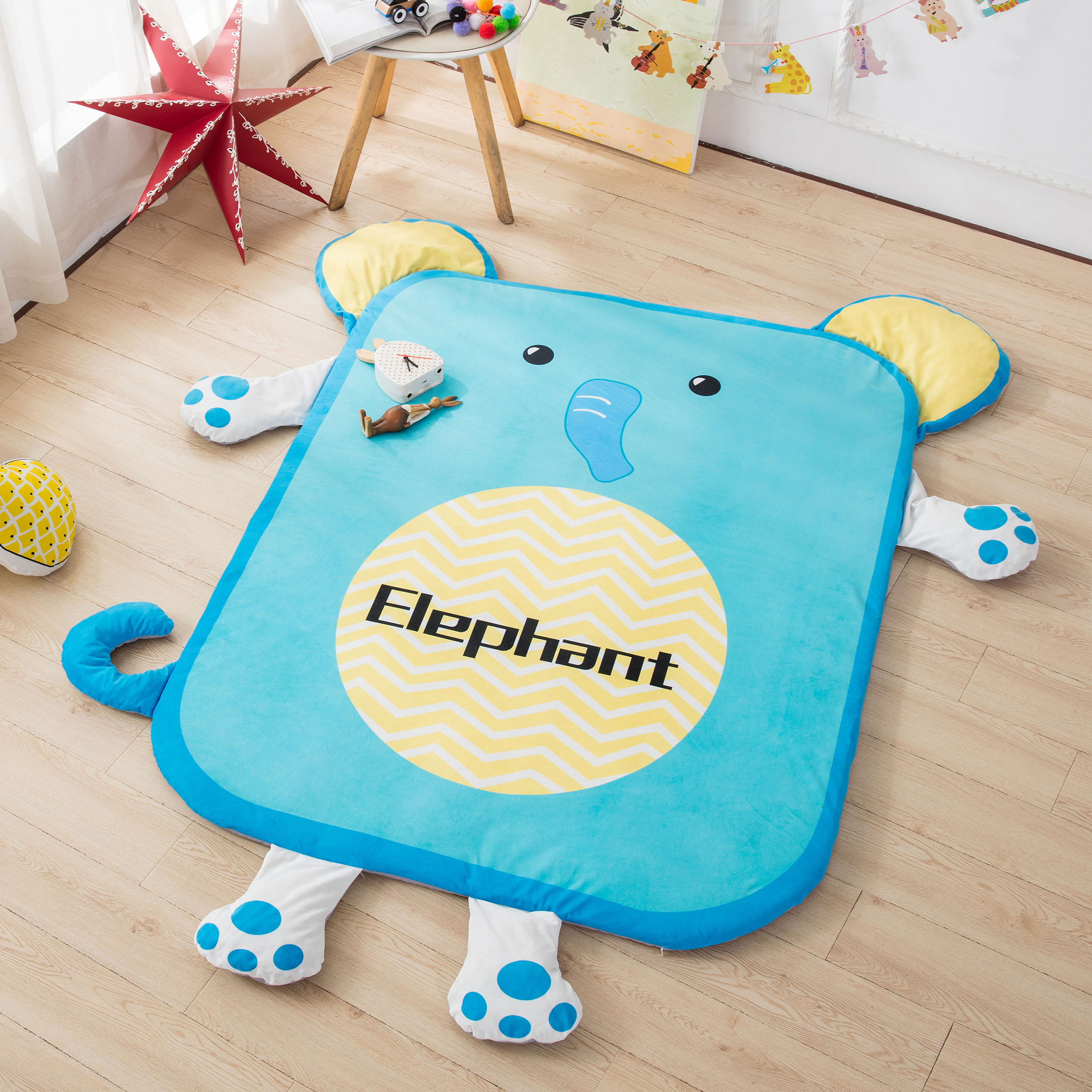 可拆卸造型绒地垫