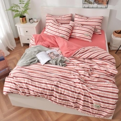 澳玛尼 色织水洗棉四件套无印良品宜家简约套件