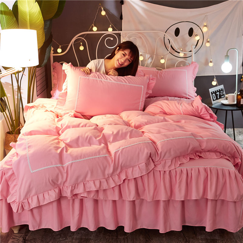 韩版双层床裙四件套