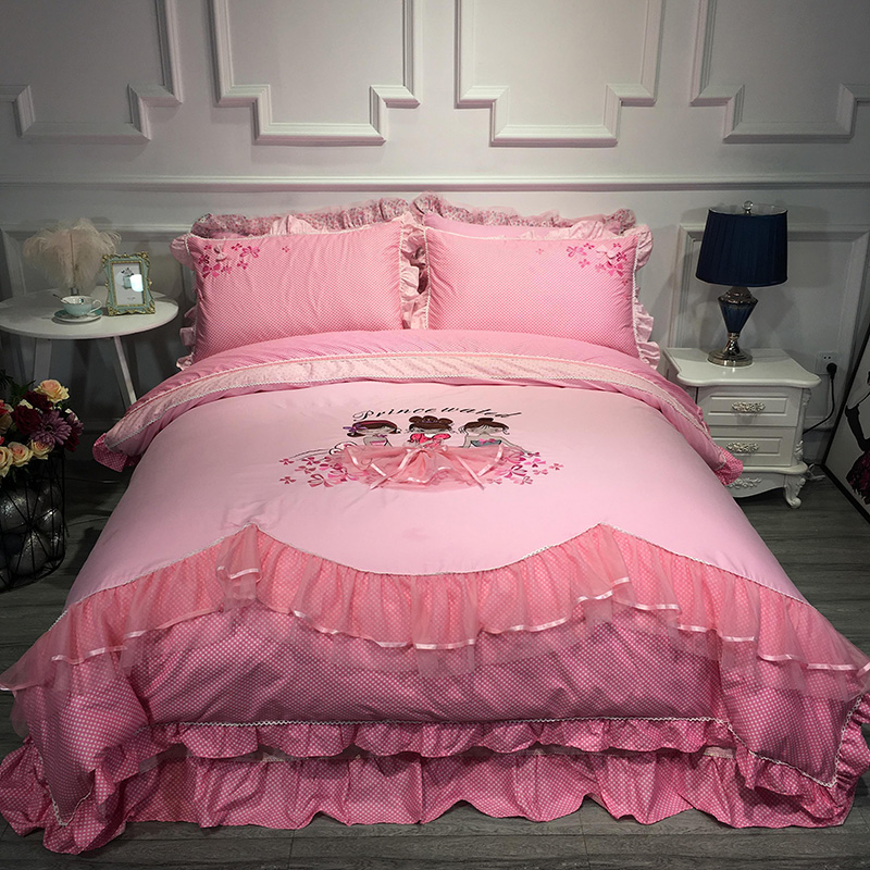 全棉韩版绣花四件套