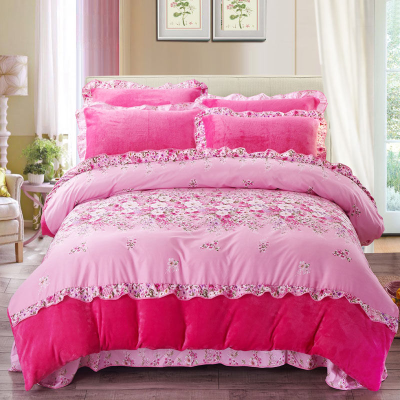 韩版法莱绒四件套