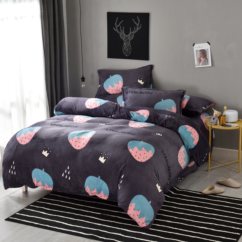 法莱绒四件套 床单床笠款