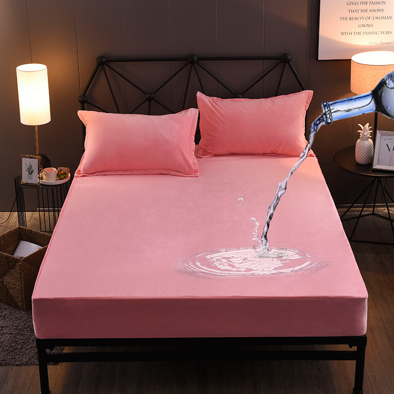 水晶绒防水床笠