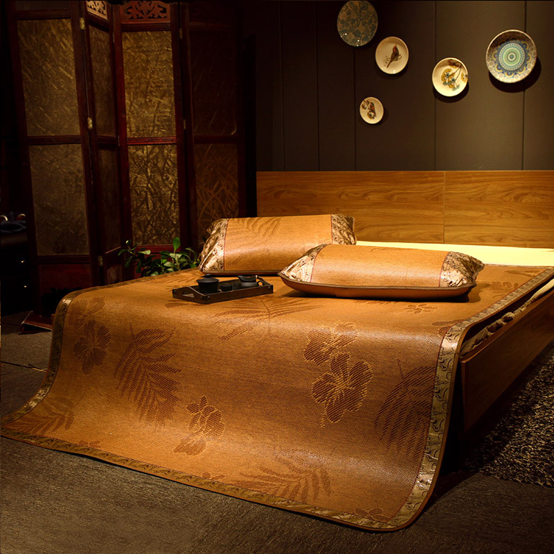 【低价跑量款】海藻 银杏款藤席凉席冰丝席藤席三件套席子竹席