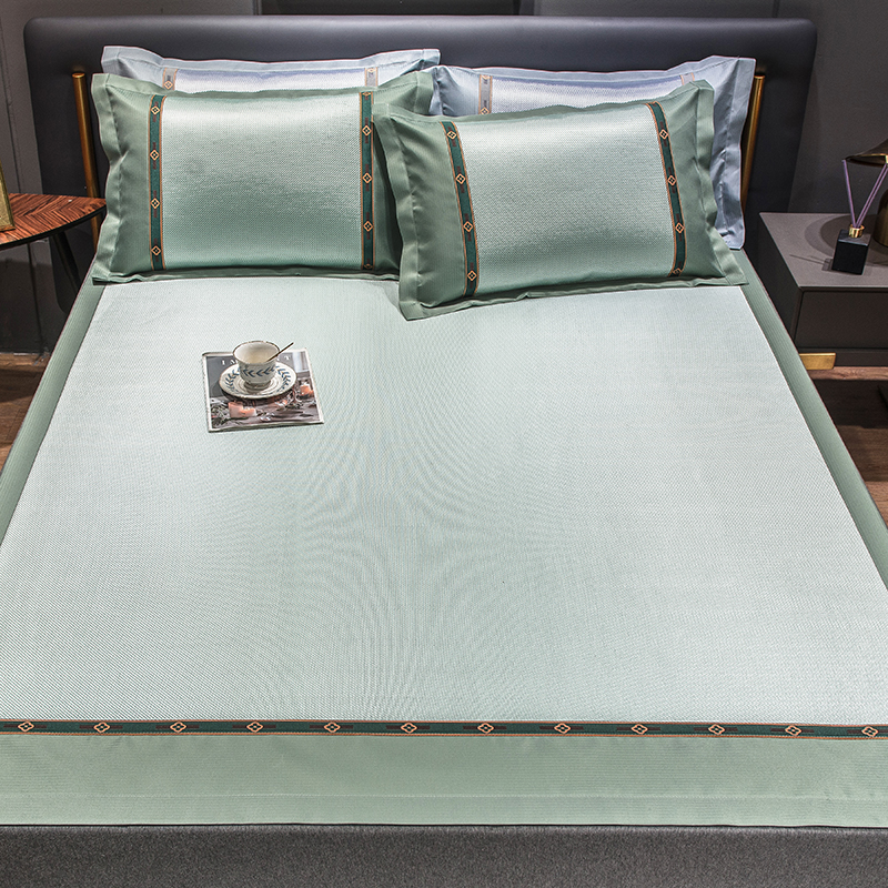 冰藤素色织带席三件套