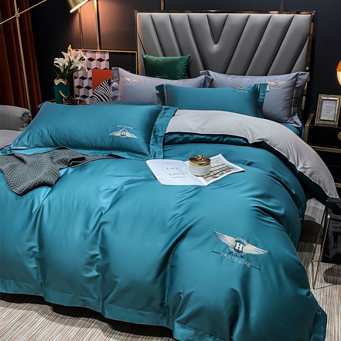 100S匹马棉绣花工艺四件套赫尔曼系列