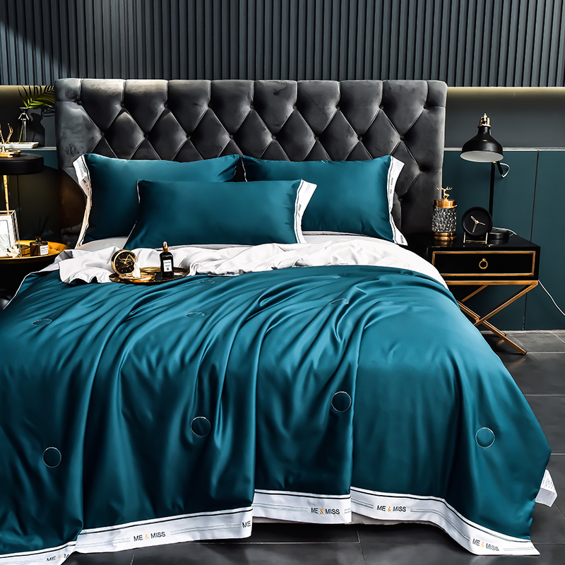 2021奥裕水洗天丝刺绣夏被四件套载！！