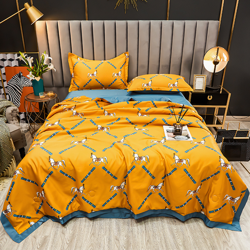 水洗天丝印花四件套