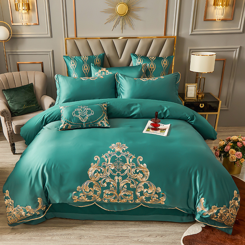 60S水洗真丝绣花纯棉四件套-欧曼