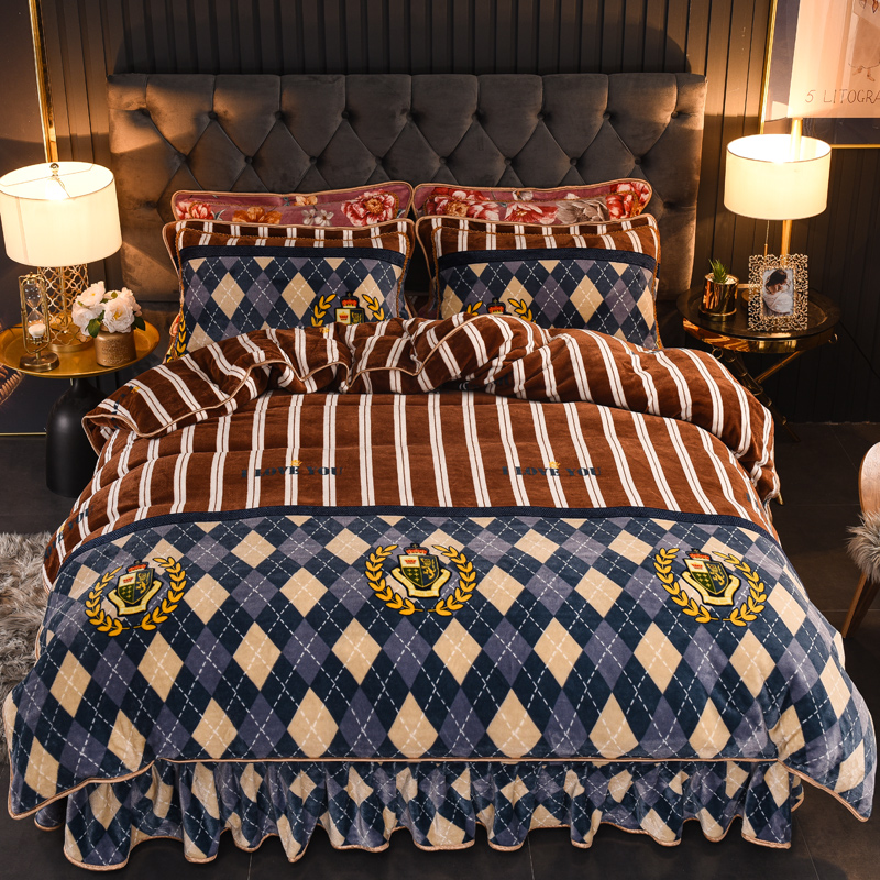 牛奶金貂绒四件套