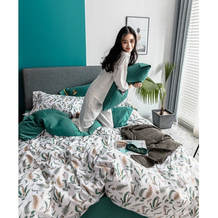 91家纺网 家纺一手货源 找家纺 慕梵 2019新款轻奢天丝绸四件套 丛林之王