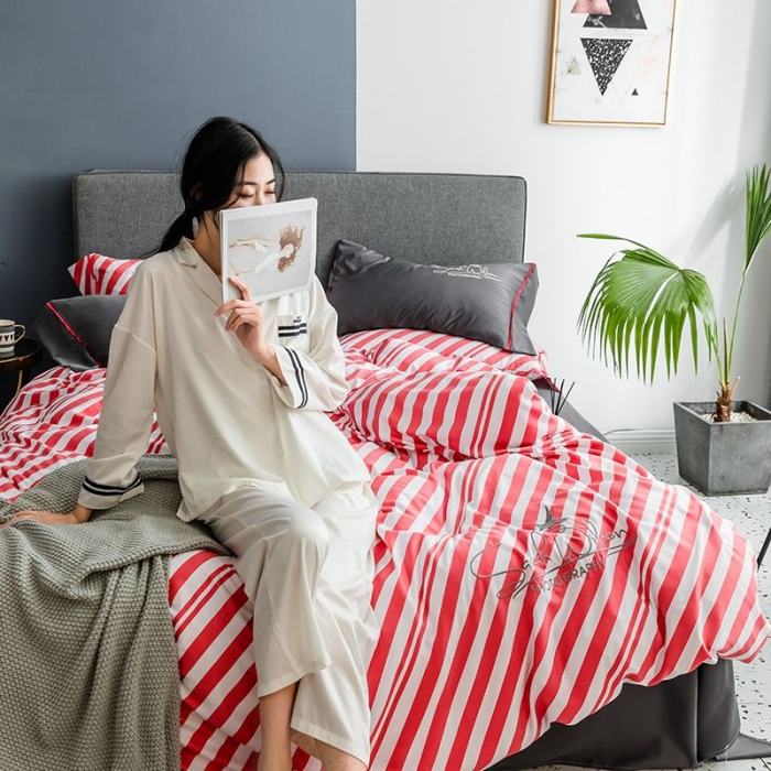 91家纺网 家纺一手货源 找家纺 慕梵 2019新款轻奢天丝绸四件套 飞越地平线