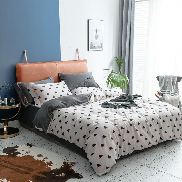 91家纺网 家纺一手货源 找家纺 慕梵 2019新款轻奢天丝绸四件套 黑夜骑士