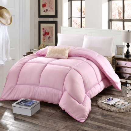 91家纺网 家纺一手货源 找家纺 被多多被业 2022磨毛压花冬被 粉色