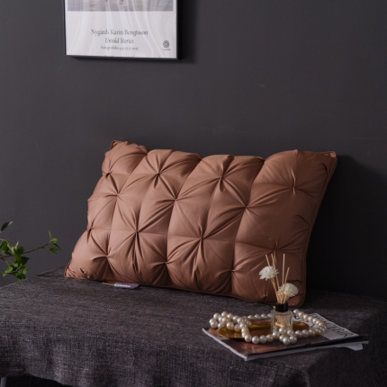 91家纺网 家纺一手货源 找家纺 绒研羽绒 2025爆款全棉扭花枕 白色一只