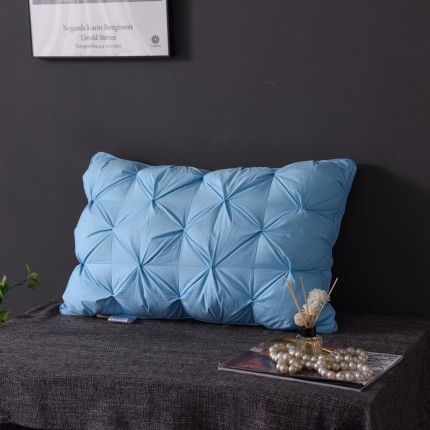 91家纺网 家纺一手货源 找家纺 绒研羽绒 2025爆款全棉扭花枕 白色一只