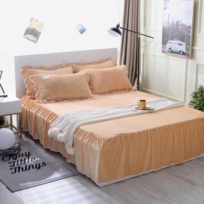 91家纺网 家纺一手货源 找家纺 唐人居 韩版宝宝绒四件套 1黄色