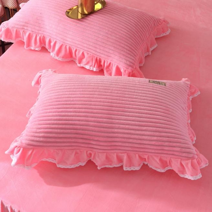 91家纺网 家纺一手货源 找家纺 唐人居 韩版宝宝绒四件套 2粉色