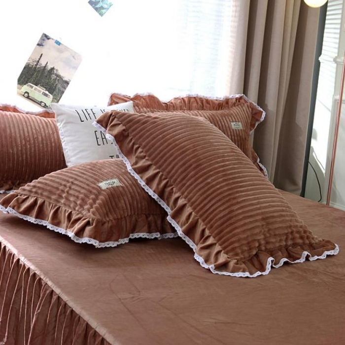 91家纺网 家纺一手货源 找家纺 唐人居 韩版宝宝绒四件套 4咖啡