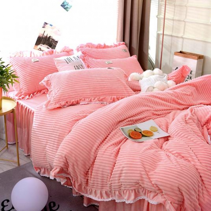 91家纺网 家纺一手货源 找家纺 唐人居 韩版宝宝绒四件套 5玉色