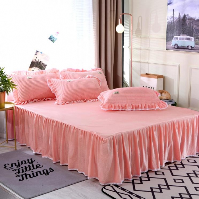 91家纺网 家纺一手货源 找家纺 唐人居 韩版宝宝绒四件套 5玉色