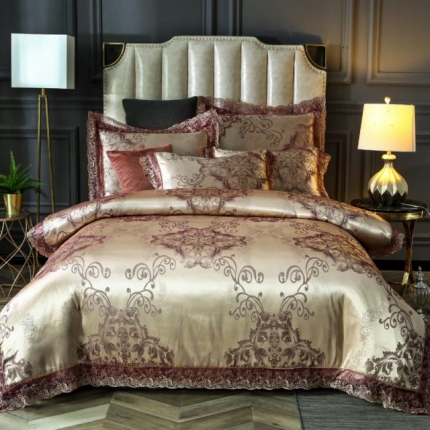 91家纺网 家纺一手货源 找家纺 （总）唐人居 2025新款天丝莫代尔提花四件套