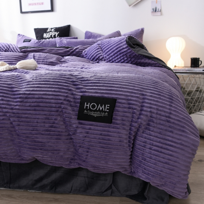 91家纺网 家纺一手货源 找家纺 （总）唐人居家纺  2025冬季保暖魔法绒四件套