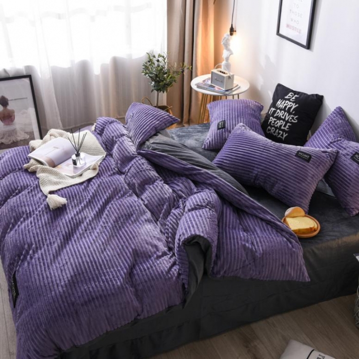 91家纺网 家纺一手货源 找家纺 （总）唐人居家纺  2025冬季保暖魔法绒四件套