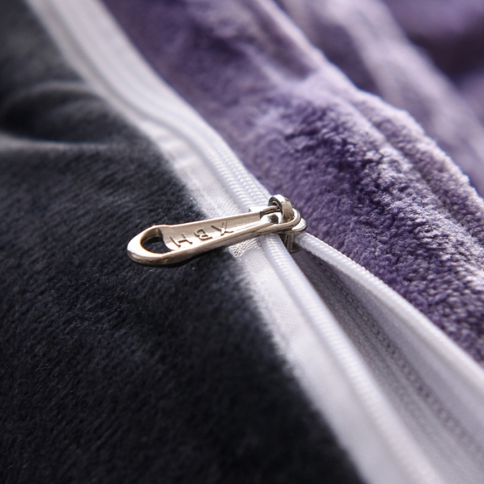 91家纺网 家纺一手货源 找家纺 唐人居家纺  2025冬季保暖魔法绒四件套 丽莎-丁香紫