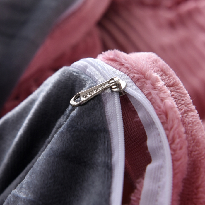 91家纺网 家纺一手货源 找家纺 唐人居家纺  2025冬季保暖魔法绒四件套 丽莎-豆沙