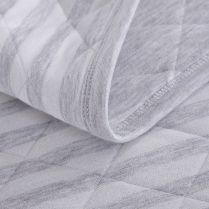 91家纺网 家纺一手货源 找家纺 琪琪阁家纺 细条纹针织棉夏被平行世界灰